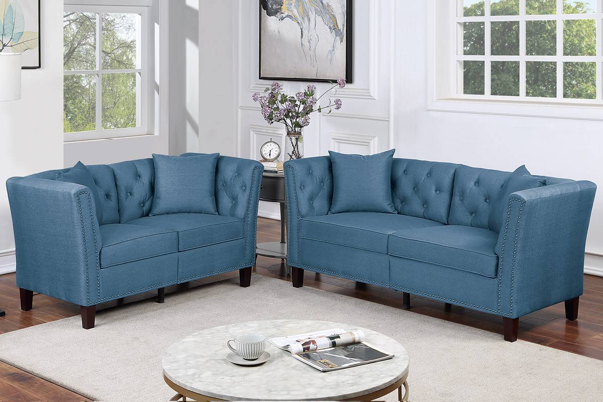 2-PC SOFA SET W/ 4 ACCENT PILLOWS The Furniture Store